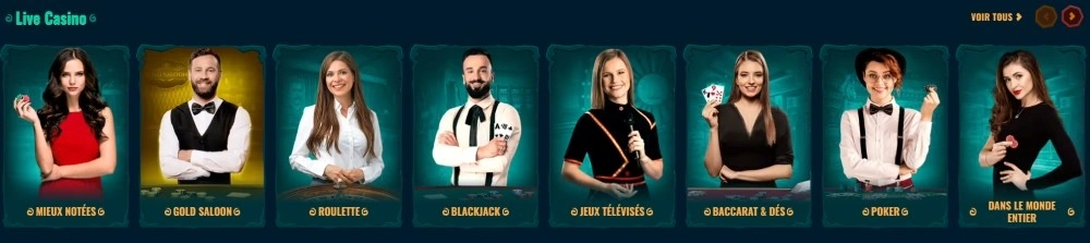 Spinanga Casino Jeux en Direct